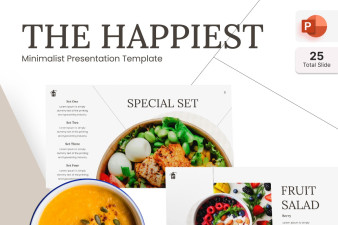 The Happiest Set Menu Minimalist Presentation Template